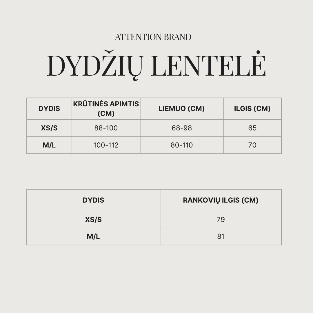 Dydžių lentelė
