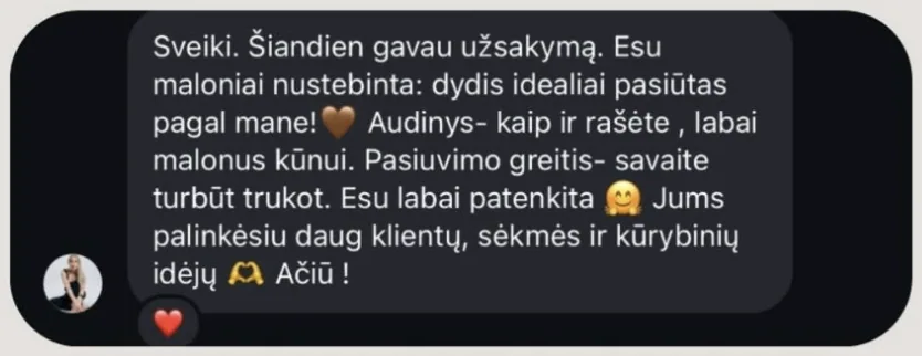 ATTENTION BRAND klientės atsiliepimas 2