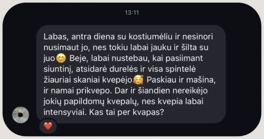ATTENTION BRAND klientės atsiliepimas 7